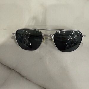 Randolph U.S.A Stylish Silver Aviator Sunglasses